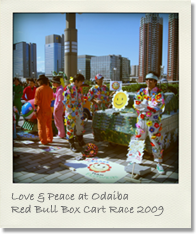 Love & Peace at Odaiba Red Bull Box Cart Race 2009